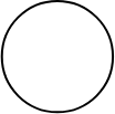 A circle with a black border around it.